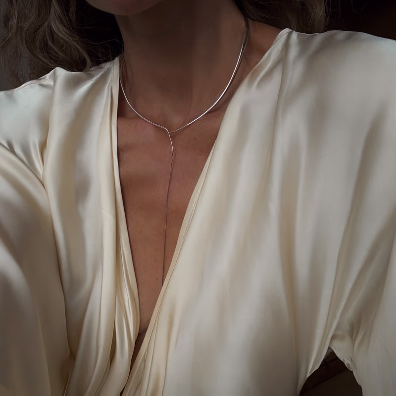 Серебряное колье, созданное в коллаборации Anouk Yve и LERA TREYGER