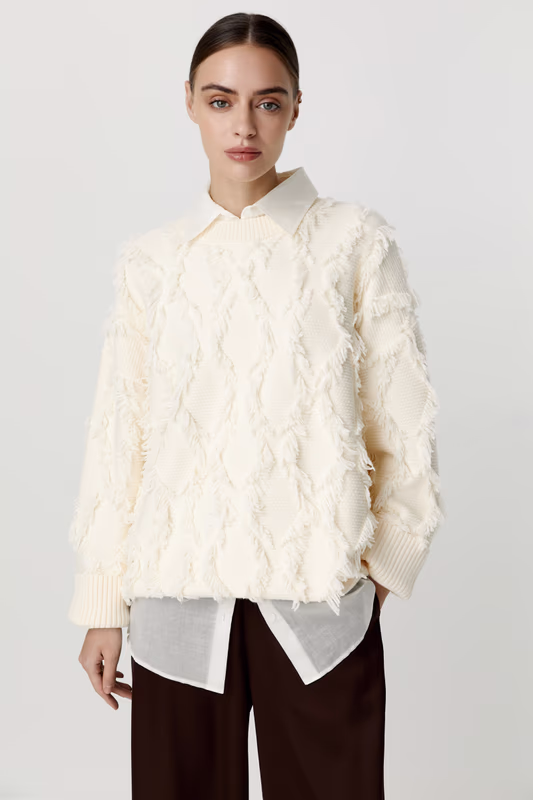 Джемпер с орнаментом из бахромы CHARMSTORE