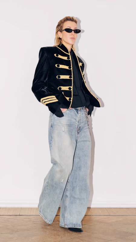 Жакет-доломан из бархата GRUZINY