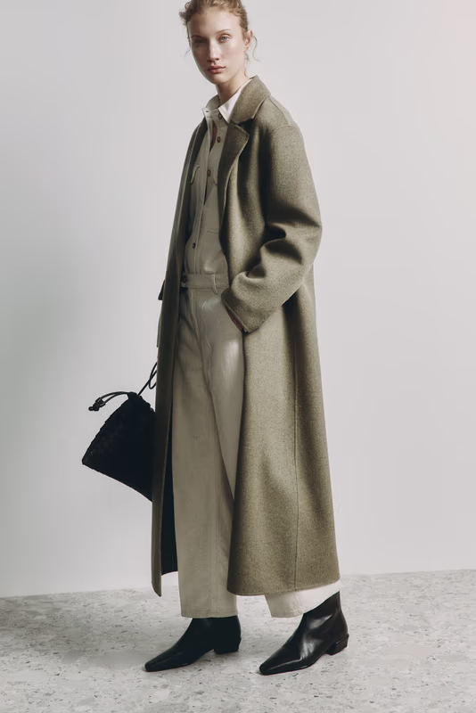 Шерстяное пальто ручной работы LIME