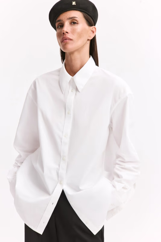 Однотонная рубашка прямого кроя NEXTDORE 