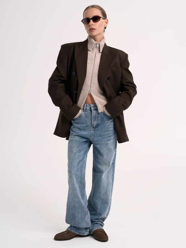 Прямые джинсы с высокой посадкой NEXTDORE 