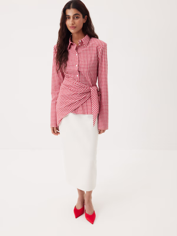 Акцентная рубашка с косынкой SELFMADE