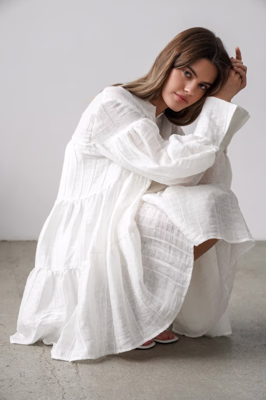 Платье свободного кроя ярусное  ADLI