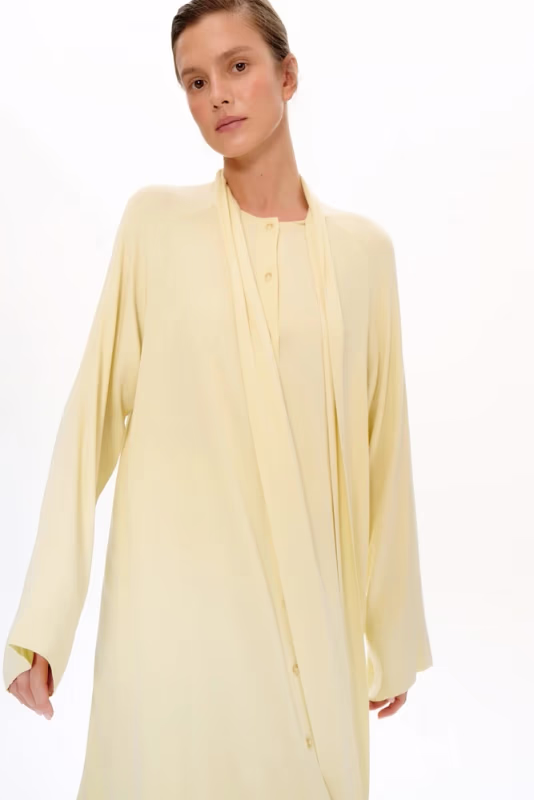 Платье миди с воротником аскот DAISYKNIT