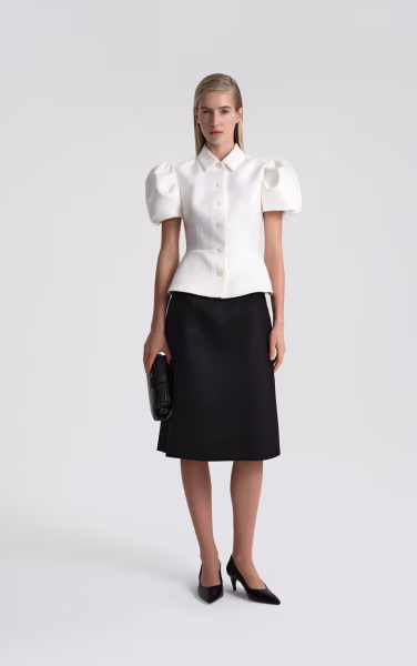 Блуза с объемными рукавами 1811