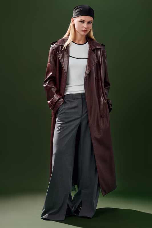 Плащ-тренчкот лакированный с поясом BEFREE