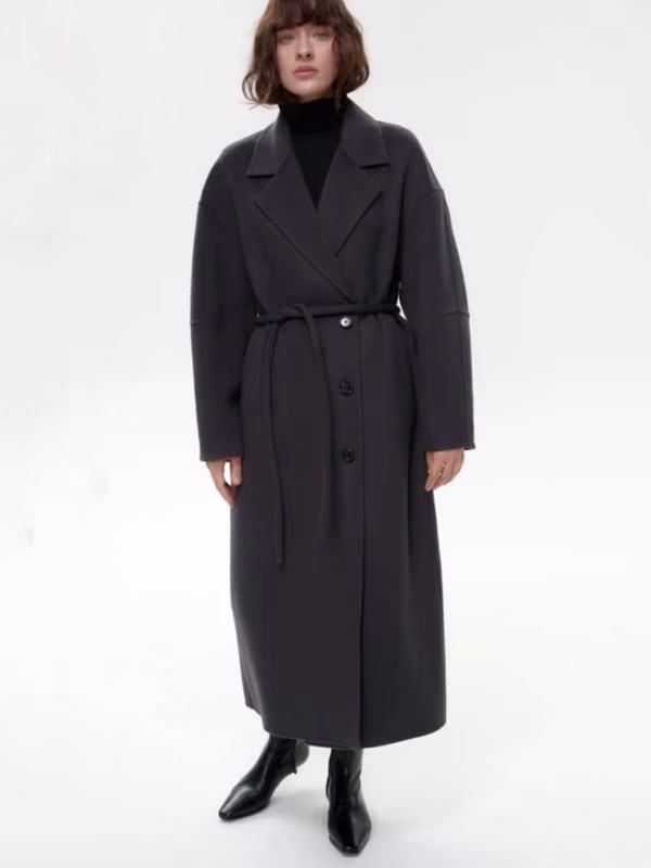 Пальто с поясом  DAISYKNIT 