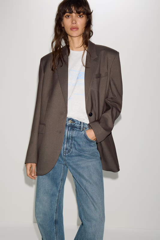 Однобортный блейзер прямого кроя LIME