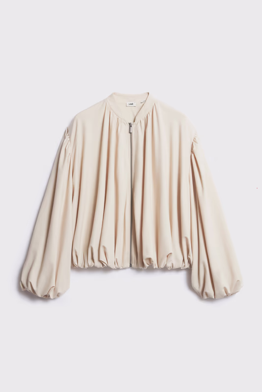 Толстовка-бомбер с драпировкой LIME