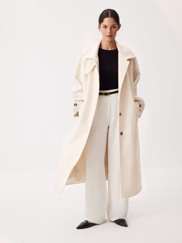 Объемное пальто с воротником-стойкой SELFMADE