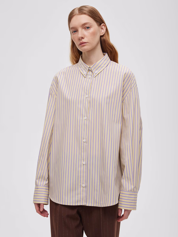 Рубашка свободного кроя в полоску AIM CLO