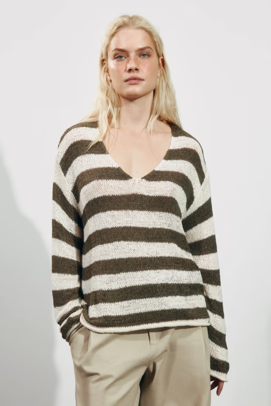 Джемпер вязаный в полоску BEFREE