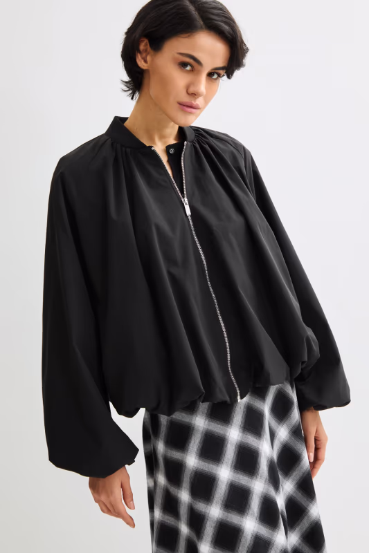  Бомбер с драпировкой СНЕЖНАЯ КОРОЛЕВА