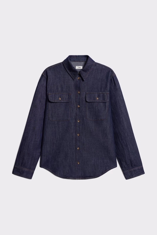 Джинсовая рубашка прямого кроя LIME