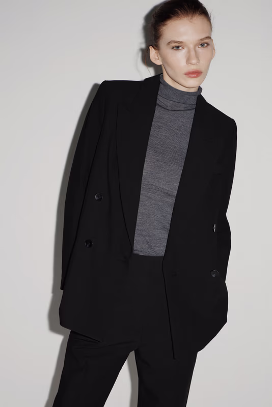 Двубортный блейзер прямого кроя LIME